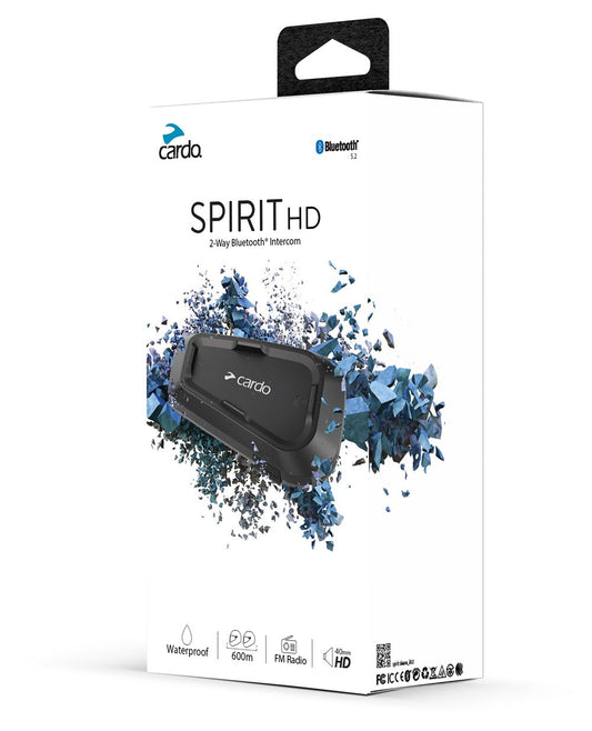 KIT INTERFONO SINGOLO CARDO SPIRIT HD 5.2 - Della Categoria Interfoni Bluetooth Produttore CARDO - A soli €131.15! Acquista ora su Due Ruote Accessori