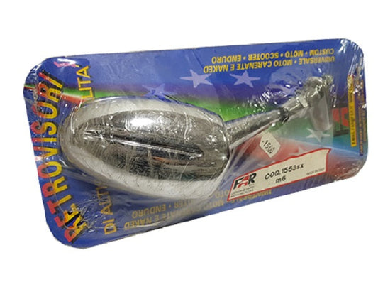SPECCHIO SINISTRO OVALE CROMATO CON ATTACCO CARENA - Della Categoria Specchietti Produttore FAR SPA - A soli €10.15! Acquista ora su dueruoteaccessori.it