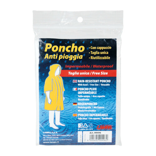 PONCIO ANTIPIOGGIA TAGLIA UNICA CON CAPPUCCIO - Della Categoria Completo Antipioggia Produttore Lampa - A soli €1.55! Acquista ora su dueruoteaccessori.it