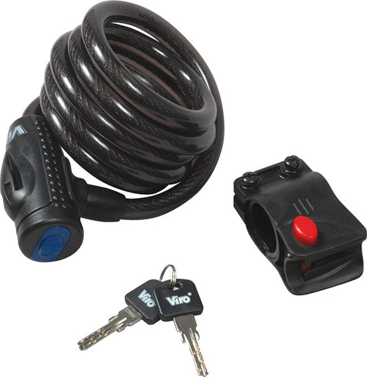 CAVO ASPIRALE VIRO.CAYMAN NERO - Della Categoria Antifurti & Catene Produttore VIRO - A soli €15.40! Acquista ora su Due Ruote Accessori