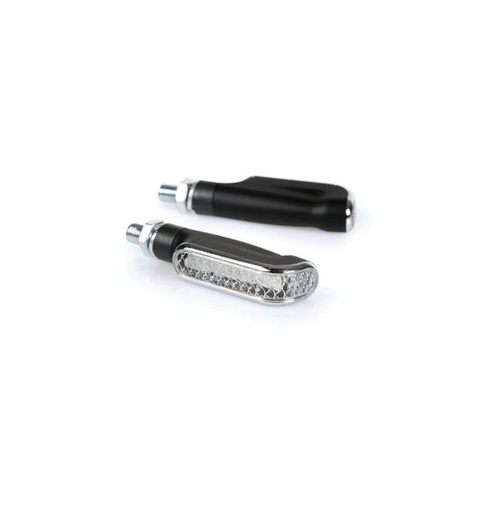 COPPIA FRECCE INDICATORI DIREZIONE MULTI-LED ANTERIORI NERE POWER VIEW 12V - Della Categoria Freccie Produttore Lampa - A soli €29.70! Acquista ora su dueruoteaccessori.it