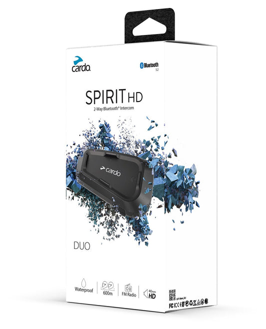 KIT INTERFONO DOPPIO CARDO SPIRIT HD 5.2 - Della Categoria Interfoni Bluetooth Produttore CARDO - A soli €250.05! Acquista ora su Due Ruote Accessori