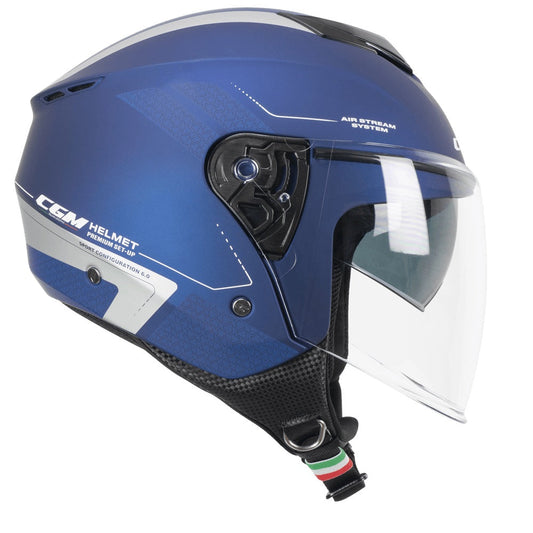 CASCO JET CGM 126A IPER MONO BLU ARGENTO OPACO - Della Categoria Caschi Jet Produttore CGM HELMETS - A soli €91.50! Acquista ora su Due Ruote Accessori