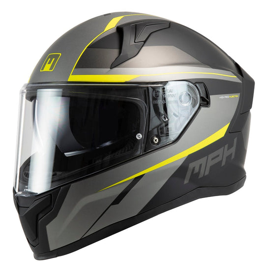 CASCO INTEGRALE MPH TIGER ECE-22-06 NERO GRIGIO GIALLO OPACO - Della Categoria Caschi Integrale Produttore MPH HELMETS - A soli €110.50! Acquista ora su Due Ruote Accessori