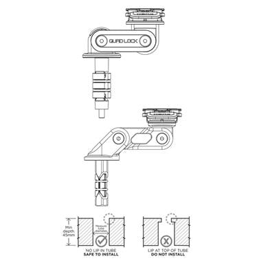 Staffa di montaggio del piantone dello sterzo QUAD LOCK - Della Categoria Custodie Smartphone Produttore QUAD LOCK - A soli €45! Acquista ora su Due Ruote Accessori