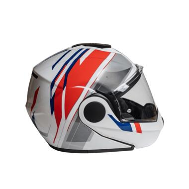 CASCO CONVERTIBILE MPH ARTRA BIANCO ROSSO BLU LUCIDO ECE 22.06 FLIP UP