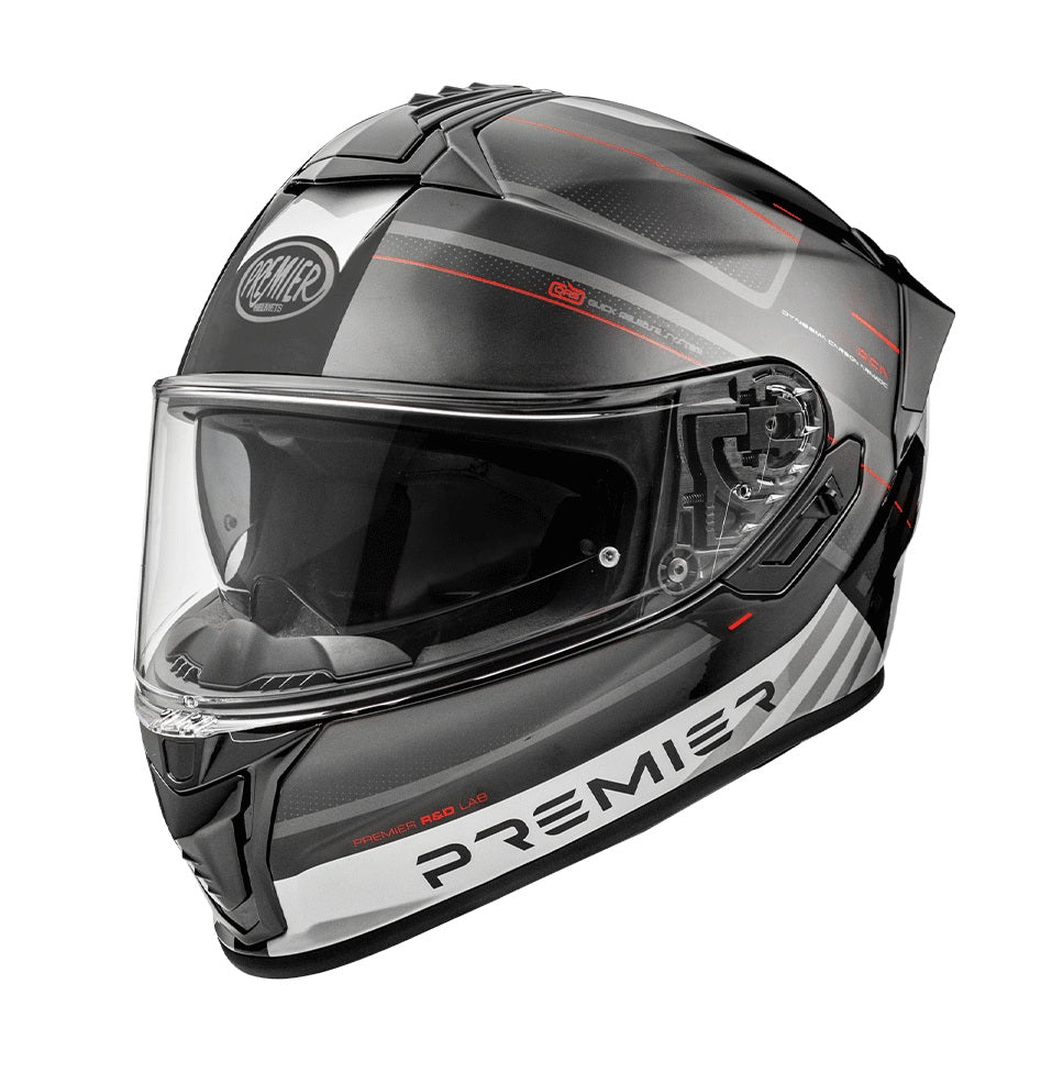 CASCO INTEGRALE PREMIER 26 EVOLUZIONE SP 2 BM NERO BIANCO OPACO