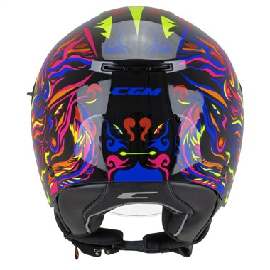 CASCO CGM 126S IPE DEMON NERO BLU ROSSO GIALLO