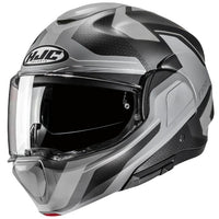 CASCO MODULARE HJC F100 BIOS MC5SF NERO GRIGIO OPACO FLIP UP