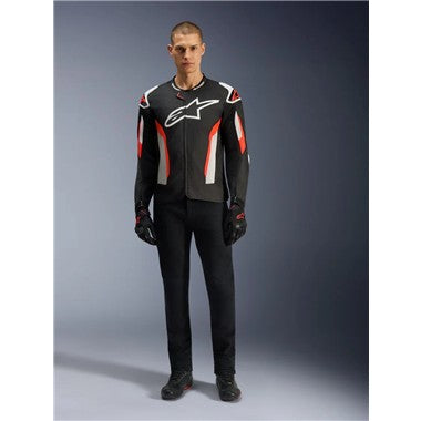 GIUBBINO UOMO ALPINESTARS T-GP AIR NERO ROSSO FLU