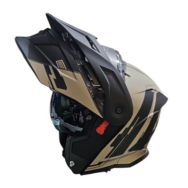 CASCO ADVENTURE ORIGINE CYBORG SABBIA NERO OPACO