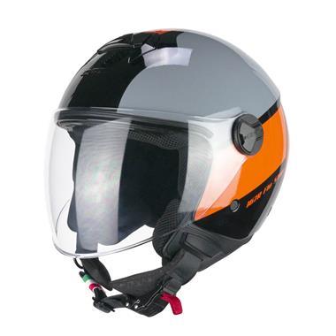 CASCO JET CGM 167G FLO STEP GRIGIO ARANCIO LUCDO VISIERA LUNGA - Della Categoria Caschi Jet Produttore CGM HELMETS - A soli €78! Acquista ora su Due Ruote Accessori