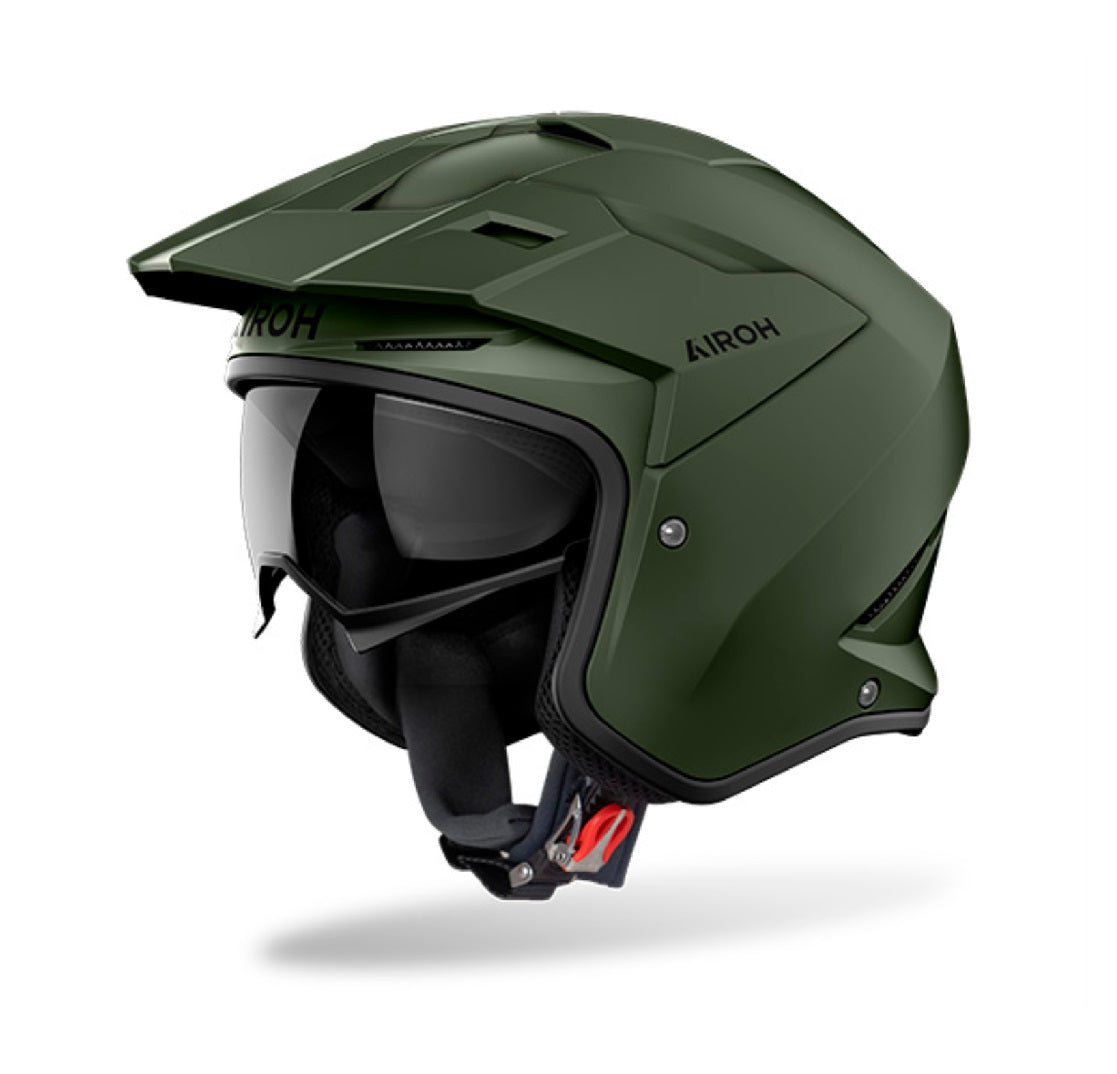 CASCO JET AIROH KOMBAKT KO11 COLORE VERDE MILITARE