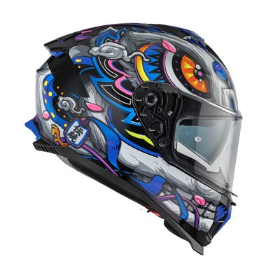 CASCO INTEGRALE PREMIER 26 TYPHOON LY18  NERO BLU LUCIDO
