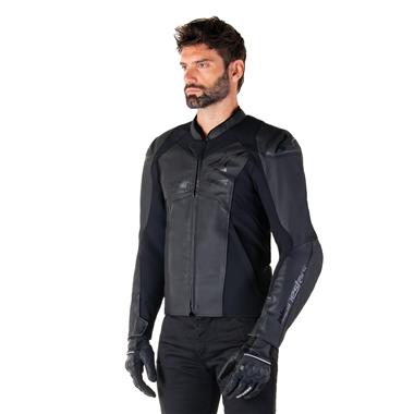 GIUBBINO ALPINESTARS FASTER V3 LEATHER JACKET NERO NERO