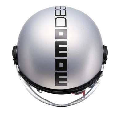 CASCO JET FGTR EVO MOMODESIGN E2206 ARGENTO METALLIZZATO OPACO