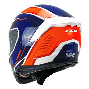CASCO INTEGRALE CGM 361S AVENT FIBRA RACE BIANCO BLU ROSSO FLU