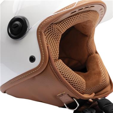 CASCO EL JETTIN 6.0 TUCANO BIANCO PERLATO INTERNO MARRONE - Della Categoria Caschi Jet Produttore Tucano Urbano - A soli €63.75! Acquista ora su Due Ruote Accessori