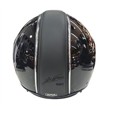 CASCO JET DIEFFE DF3600 WARRIOR NERO CON PELLE