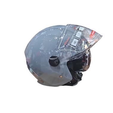 CASCO JET DIEFFE DF60 DOPPIA LENTE GRIGIO LUCIDO