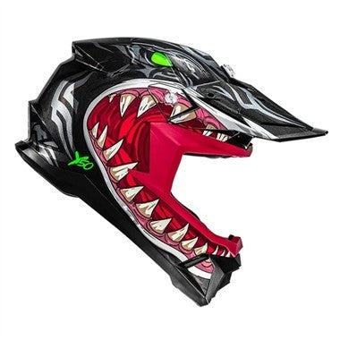 CASCO BAMBINO CROSS HJC Y50 MEGADON MC5 NERO ROSSO