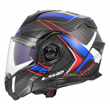 CASCO REVERSIBILE LS2 FF901 ADVANT X CARBONIO FUTURE II WHITE BLUE 06