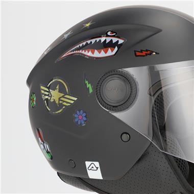 CASCO ACERBIS JET BREZZA BAMBINO NERO