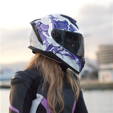 CASCO INTEGRALE CGM 311F BLAST CLOUD BIANCO VIOLA OPACO