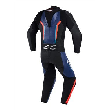 TUTA INTERA ALPINESTARS GP FORCE V2 LEATHER SUIT 1 PC BLACK BLUE RED FLUO