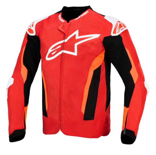 GIUBBINO UOMO ALPINESTARS T-GP AIR ROSSO ROSSO FLU NERO