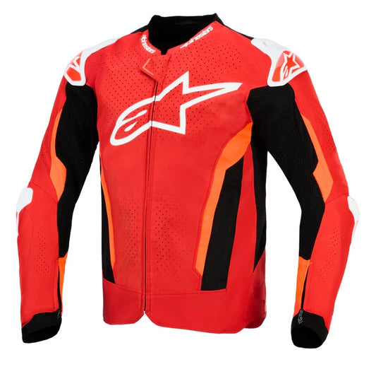 GIUBBINO UOMO ALPINESTARS T-GP AIR ROSSO ROSSO FLU NERO
