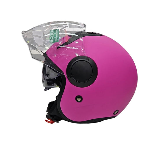 CASCO JET MPH NEW ONE ECE 22.06 DOPPIA VISIERA FUXIA OPACO
