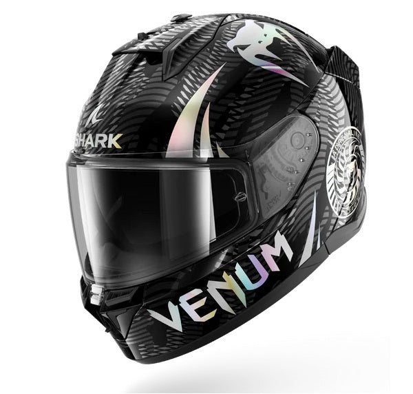 CASCO SHARK INTEGRALE D-SKWAL 3 VENUM BLACK CHROM ANTHRACITE