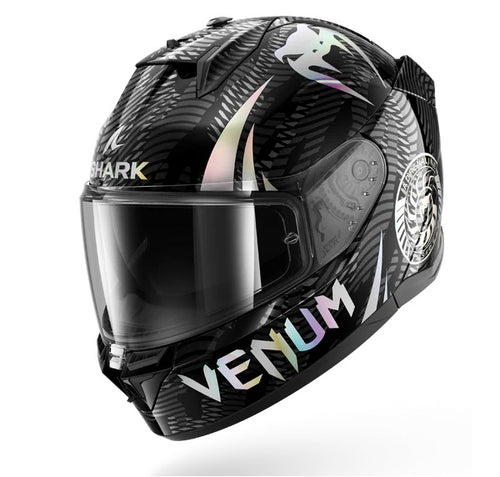 CASCO SHARK INTEGRALE D-SKWAL 3 VENUM BLACK CHROM ANTHRACITE