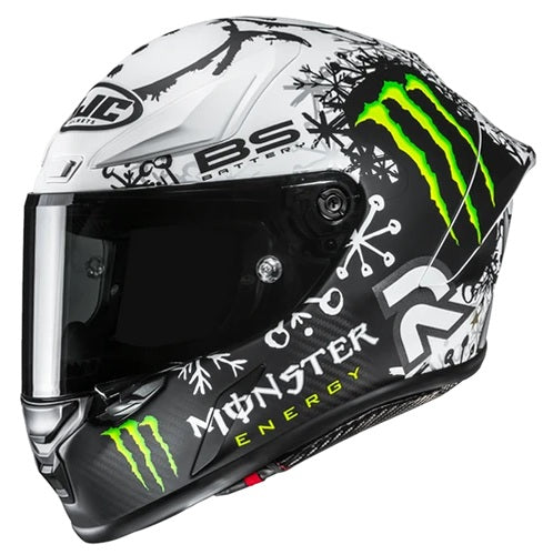 CASCO INTEGRALE HJC RPHA1 V2 CARBON SNOW DIABLO MC10SF