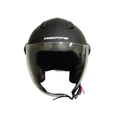 CASCO JET DIEFFE DF21 NERO OPACO