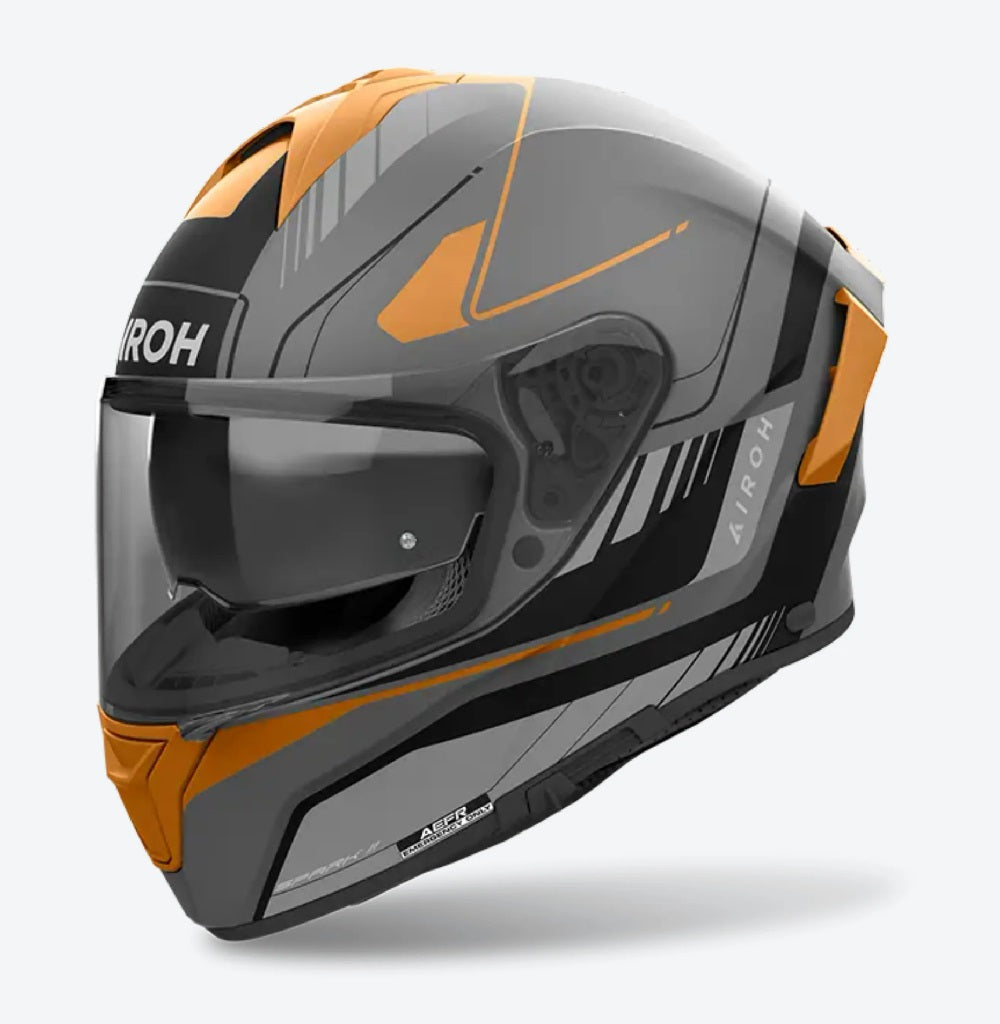 CASCO AIROH INTEGRALE SPARK 2 SPARK 2 SP2C91 GRIGIO NERO ORO OPACO - Della Categoria Caschi Integrale Produttore Airoh - A soli €184.50! Acquista ora su Due Ruote Accessori