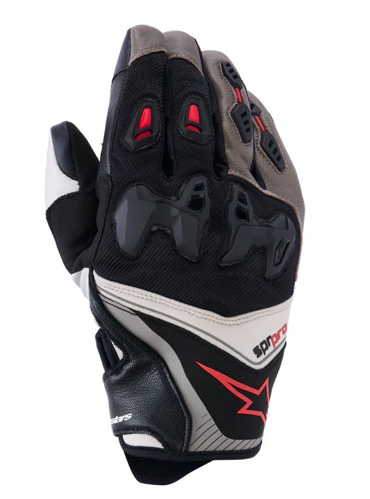 GUANTI ALPINESTARS SP-R PRO GLOVES WALNUT MASTIC NERI