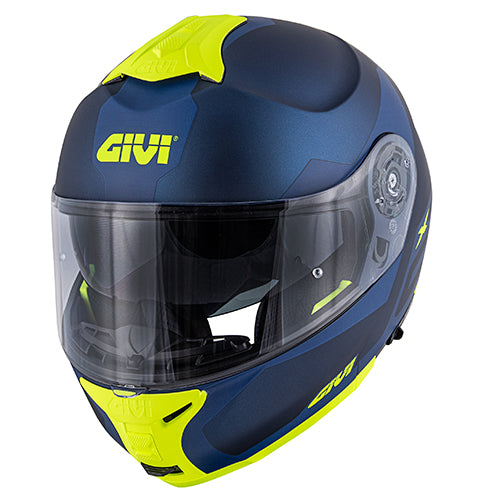 CASCO GIVI MODULARE X21 CHALLENGER BLU OPACO GIALLO