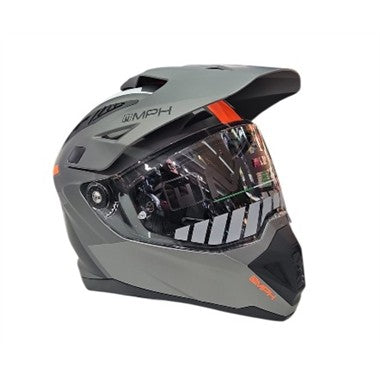 CASCO MPH CROSSOVER ADV E22.06 GRAFICA GRIGIO NERO ARANCIO