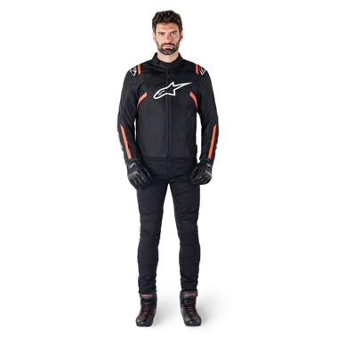 GIUBBINO UOMO TESSUTOALPINESTARS T-SPS V2 WP NERO BIANCO ROSSO FLU O