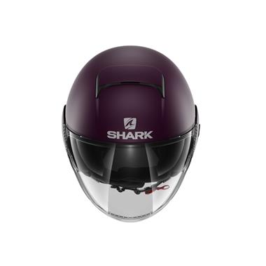 CASCO JET SHARK NANO STREET DOPPIA VISIERA NEON GRIGIO VIOLA OPACO