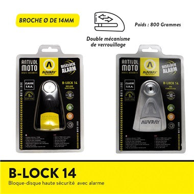 BLOCCADISCO SONORO B-LOCK-14 ACCIAIO CLASSE SRA