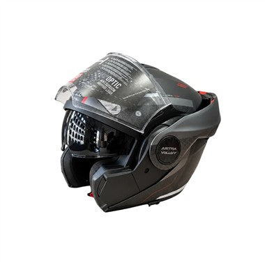 CASCO CONVERTIBILE MPH ARTRA NERO GRIGIO ROSSO OPACO ECE 22.06