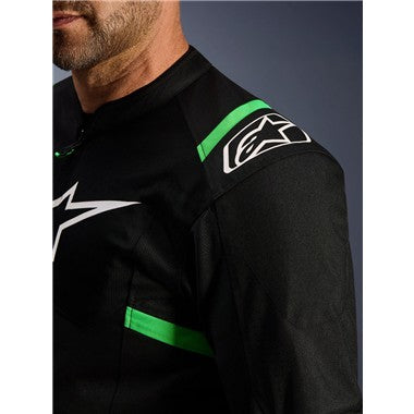 GIUBBINO UOMO ALPINESTARS T-SPS AIR V2 NERO VERDE FLU