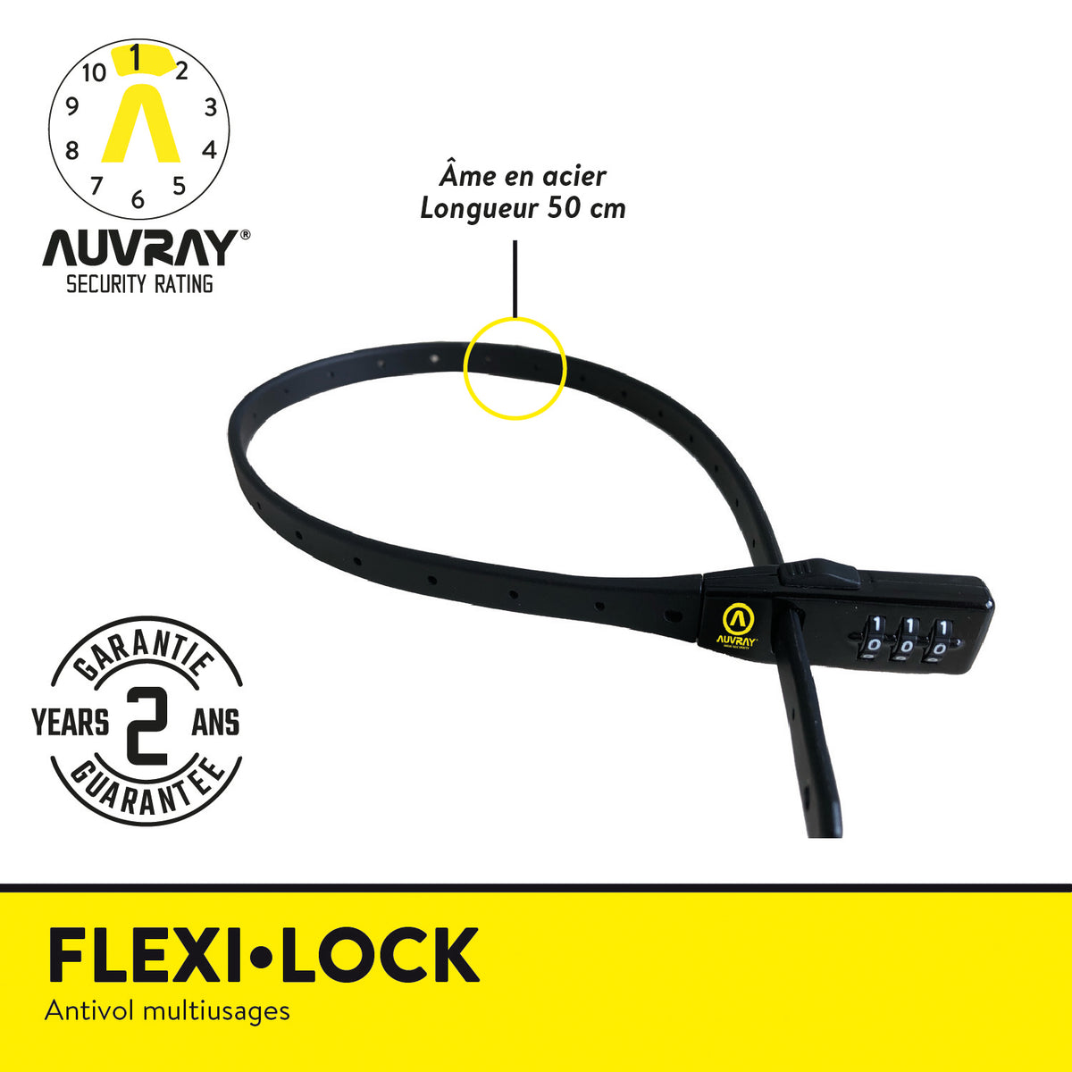 CAVO METALLICO AUVRAY CON COMBINAZIONE FLEXI-LOCK