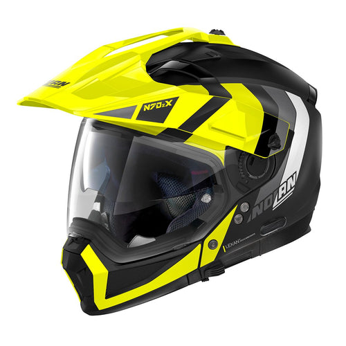 CASCO SCOMPONIBILE NOLAN N70-2 X DECURIO N-COM 030 NERO GIALLO