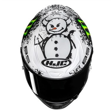CASCO INTEGRALE HJC RPHA1 V2 CARBON SNOW DIABLO MC10SF