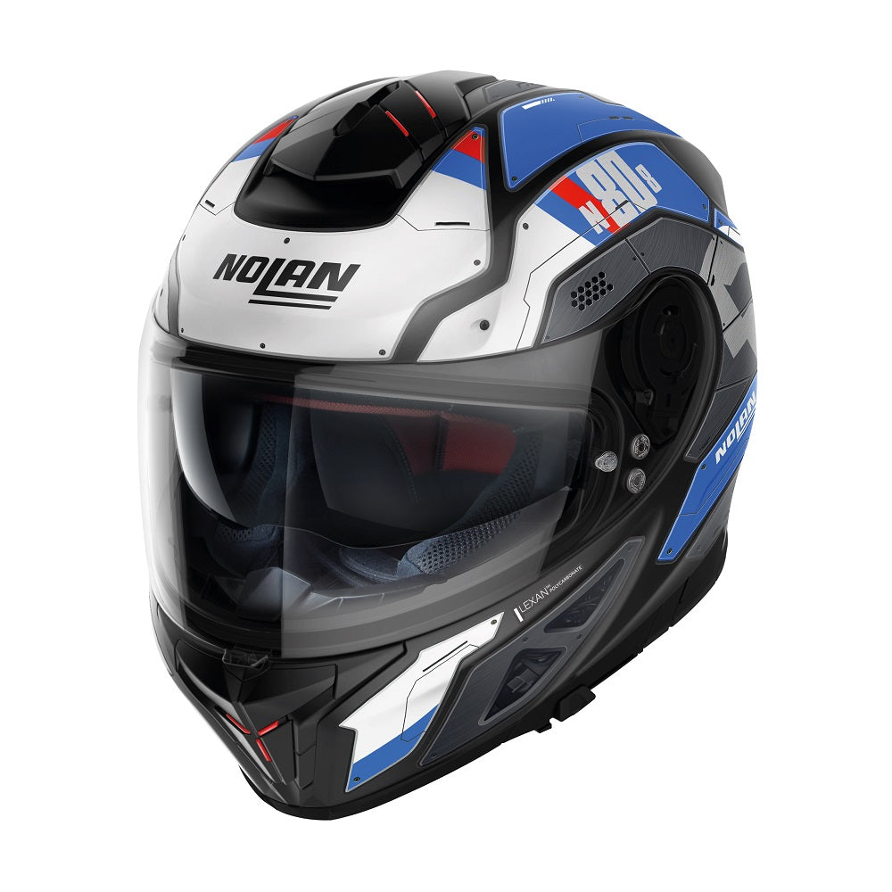 CASCO INTEGRALE NOLAN N80-8 STARSCREAM N-COM036 NERO BIANCO BLU - Della Categoria Caschi Integrale Produttore Nolan Helmets - A soli €255! Acquista ora su Due Ruote Accessori