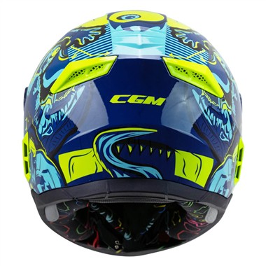 CASCO INTEGRALE BAMBINO CGM 265X MICRO MONSTER BLU GIALLO FLU